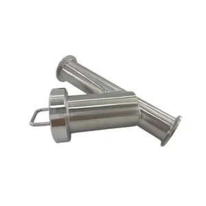 Y tipi filtre süzgeç 304/ 316L paslanmaz çelik sıhhi üçlü kelepçe geçme burç Y tipi filtre