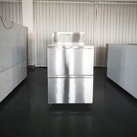 Réfrigérateur mortuaire de style européen, équipement funéraire, congélateur de morgue à 2 portes avec refroidissement sans givre, écologique et durable