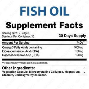 Cápsulas Blandas de Aceite de Pescado Omega-3 Halal, Suplemento para la Salud del Corazón y el Cerebro, Omega-3 de Aguas Profundas, 1000mg, Cápsulas de Gel de Aceite de Pescado Omega 3 - Product Image 2
