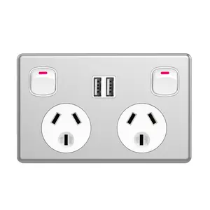 10A Power Point Australia 3USB GPO plate Plug socket switch power supply 3 pin AU plug electrical power point SAA Approval Ho