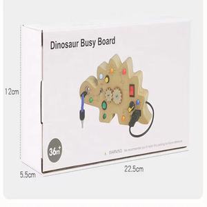 Jouet éducatif Montessori en bois pour enfants en forme de <span class=keywords><strong>dinosaure</strong></span> avec boutons à bascule - Product Image 5
