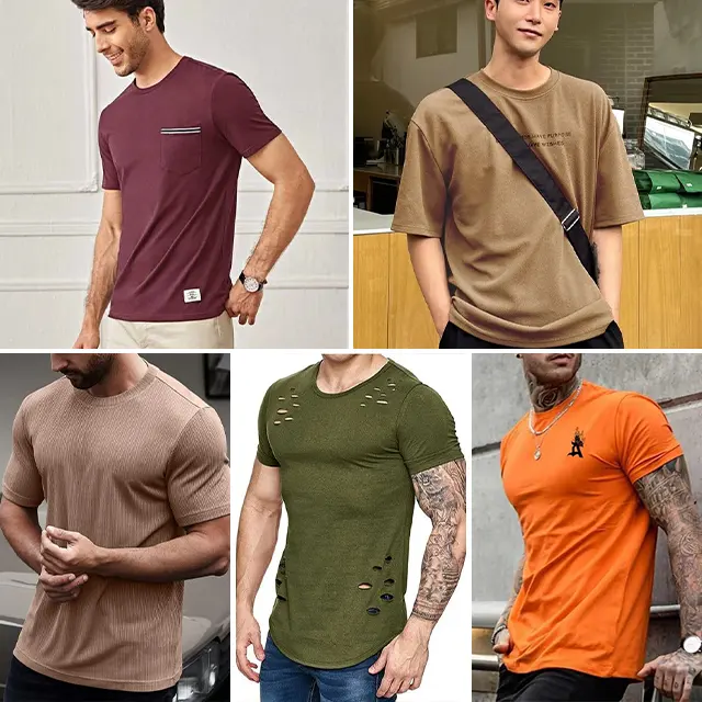 परिधान शेयर कारखाने बेच ब्रांडेड टी शर्ट पुरुषों के वस्त्र इस्तेमाल कपड़े