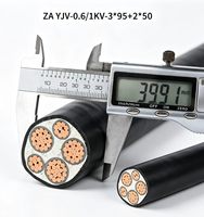 Cable de Alimentación Aislado con XLPE, Conductor de Cobre Retardante de Llama Grado A, ZA YJV 0.6/1kV 3*95+2*50mm²