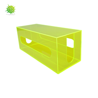 Organisateur de tiroir en acrylique multi-compartiments, boîte de rangement transparente empilable pour petits objets et câbles, boîte de rangement en acrylique