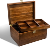 Boîte à souvenirs en bois avec serrure, grande boîte en bois à couvercle articulé pour souvenirs de mariage et de moments mémorables