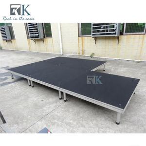 Plataforma Cuadrada Desmontable para Reuniones, Escenario con Altura Ajustable en Oferta - Product Image 2