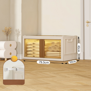 Premium Stapelbare <span class=keywords><strong>Plastic</strong></span> Opbergladen En Karrenkasten Met Modern Design Voor Huishoudelijke Opbergschoenen En Beddengoed - Product Image 4