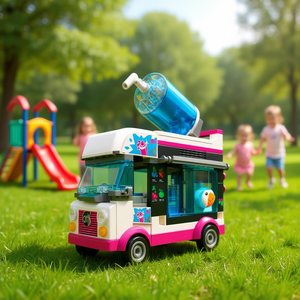 Ensemble de blocs de construction Lego City Ice Cream Truck pour enfants de 5 à 7 ans, véhicule de jeu en plastique unisexe - Product Image 2