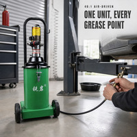 Pompe à graisse pneumatique haute pression 35L 55 MPa et distributeur de lubrifiant avec pistolet à graisse à commande pneumatique pour engins de construction