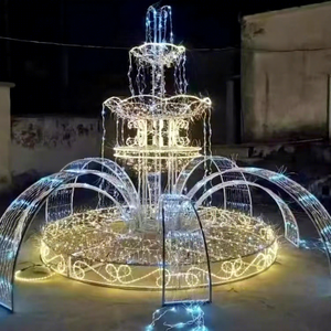 Christmas Fountain Motif Light with LED Water Effect for Outdoor Holiday Landscape Decoration - Product Image 1