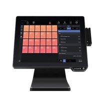 Caisse enregistreuse POS pliable 15,1 pouces A2 N2840 Dual Core avec écran tactile capacitif 10 points, terminal POS tout-en-un pour la restauration et le commerce de détail