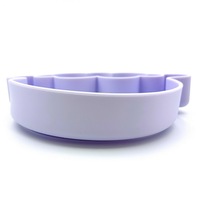 Enfants assiette d'alimentation ensemble vaisselle avec forte aspiration mouton bébé dîner assiette en Silicone souple