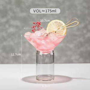 Ballon de <span class=keywords><strong>Gin</strong></span> transparent tasse en verre créative tasse de crème glacée forme de gourde tasse de barre à paroi unique en forme de gourde tasses en verre à Dessert - Product Image 3