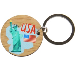 Bamboo Wood Promotional Keyring Keychain Key Chain