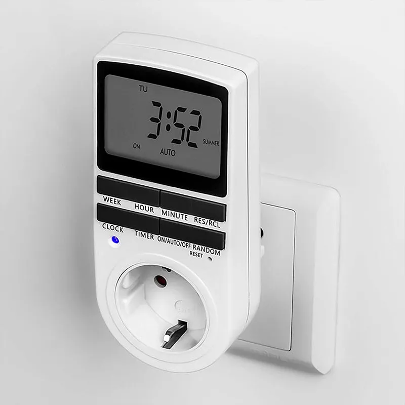 Electronic Digital Timer Switch EU FR BR Plug Kitchen Timer Outlet 230V 50HZ 7 Day 12/24 Hour Programmable Timing Socket