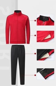Custom Voetbal Zip Trainingspak Jack Sport Training Trainingspak Hot Sale Snelle Droge Heren Set Voetbaljas - Product Image 3