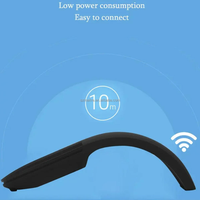 BT 3D Mini souris à pavé tactile sans fil souris optique à arc ergonomique pour ordinateur portable tablette conception pliante en Stock
