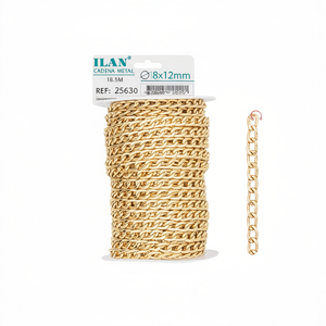 Catena in Metallo ILAN 8x12mm 18.5M, Componenti per Gioielli in Oro - Product Image 2