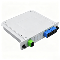 Répartiteur optique PLC LGX Box 1x2 1x4 FTTH avec connecteurs SC UPC/APC, type cassette, répartiteur de fibre optique 1x4 pour FTTX FTTB