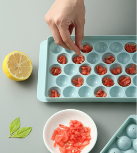 Bán buôn mẫu thực phẩm Grade Silicone Ice khuôn khay 33 lưới trong bóng Shape với Lip - Product Image 4