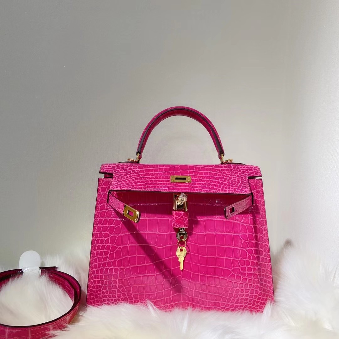 Custom-made High End Quality 100% Genuine Exotic Crocodile Leather Hand Bag