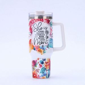 Nuevo Diseño 2024, Termo Promocional Económico de Acero Inoxidable 304 para Bebidas Frías, Taza de 40 oz con Asa - Product Image 1