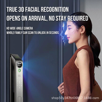 Serrure intelligente Tuya avec reconnaissance faciale 3D, empreinte digitale, déverrouillage par application WiFi pour maison intelligente, portes en bois/aluminium, stockage cloud