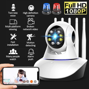 Audio bidireccional Detección de movimiento Visión nocturna a todo color 1080P Cámara IP WiFi - Product Image 6