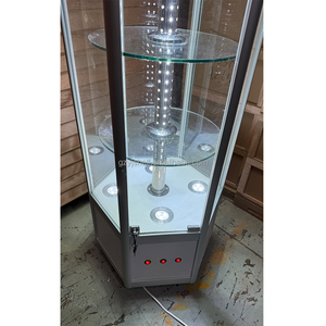 Boutique Style <strong>Rotating</strong> LED Lit Glasses <strong>Display</strong> Stand &amp; Glass <strong>Display</strong> <strong>Cabinet</strong> - Product Image 6
