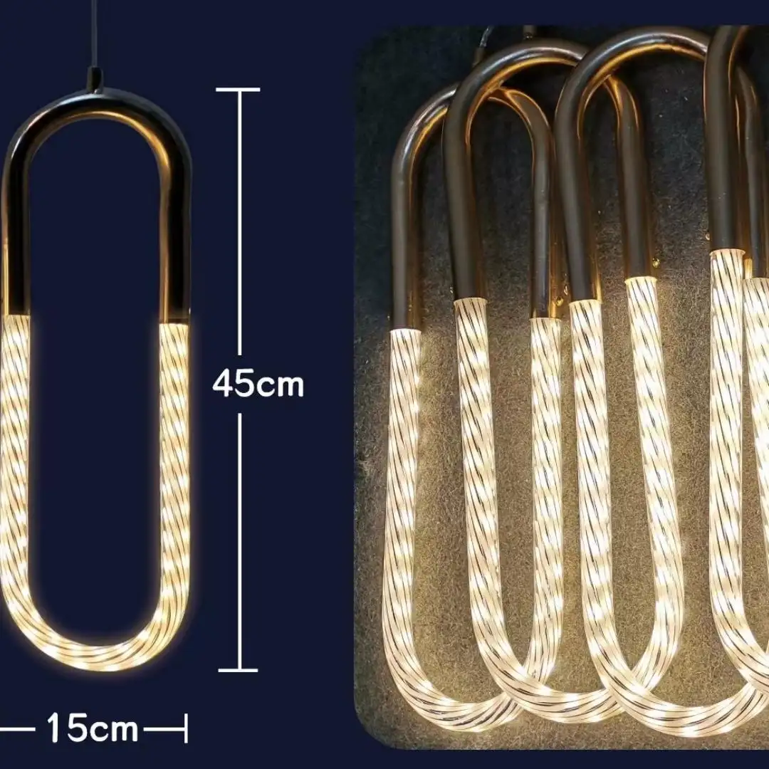 45Cm Outdoor Tuin Hangende Verlichting Decor Rekwisieten Hotel Feestzaal Plafondlicht U-Vormige Fancy Verlichting Voor Bruiloft Decoratie