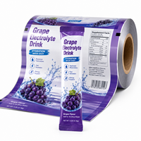 Film d'emballage laminé haute barrière de qualité alimentaire imprimé sur mesure pour sachets de poudre de boisson électrolytique aux raisins et bâtonnets d'hydratation
