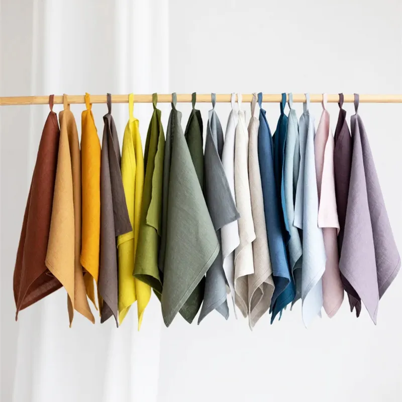 Benutzer definierte Hot Sale für Hochzeit Restaurant Party Plain Woven Cloth Tisch Baumwolle Pure Linen Serviette