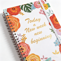 Carnet de notes personnalisé pour entreprise, agenda quotidien/hebdomadaire en cuir, carnet de planification, carnet à spirale couverture rigide