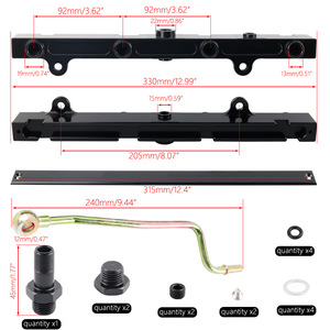 Kit régulateur de pression de carburant transfrontalier Aosu avec manomètre pour mise à niveau et rétrofit Honda Civic D15 D16 D17 - Product Image 2