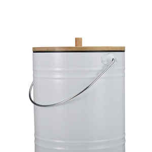 Poubelle de cuisine moderne écologique ronde de 3 L, anti-odeurs, avec couvercle roulant, structure intégrée pour éponge, classification des déchets - Product Image 5