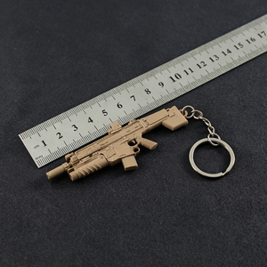 Portachiavi in Metallo Call of Duty SCAR-L Edizione Granata Rossa, Figurina Decorativa in Miniatura da 9CM, Prezzo all'Ingrosso - Product Image 6