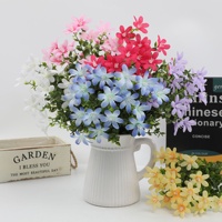Bunga Daisy Magnolia Buatan dari Plastik dan Sutra, Buket untuk Dekorasi Rumah dan Luar Ruangan, Rangkaian Dinding Tanaman, Hiasan Tengah Meja, Cina