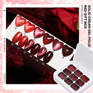 MissGel Nuevo Empaque 9 Colores Gel UV Sólido para Uñas OEM Etiqueta Privada Gel de Uñas con Polvo de Diamante Gel Sólido en Crema Esmalte de Uñas - Product Image 1