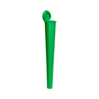 Tube conique en plastique à ouverture pop-top résistant aux enfants de 109 mm, disponible en rose, noir, jaune, rouge et multicolore