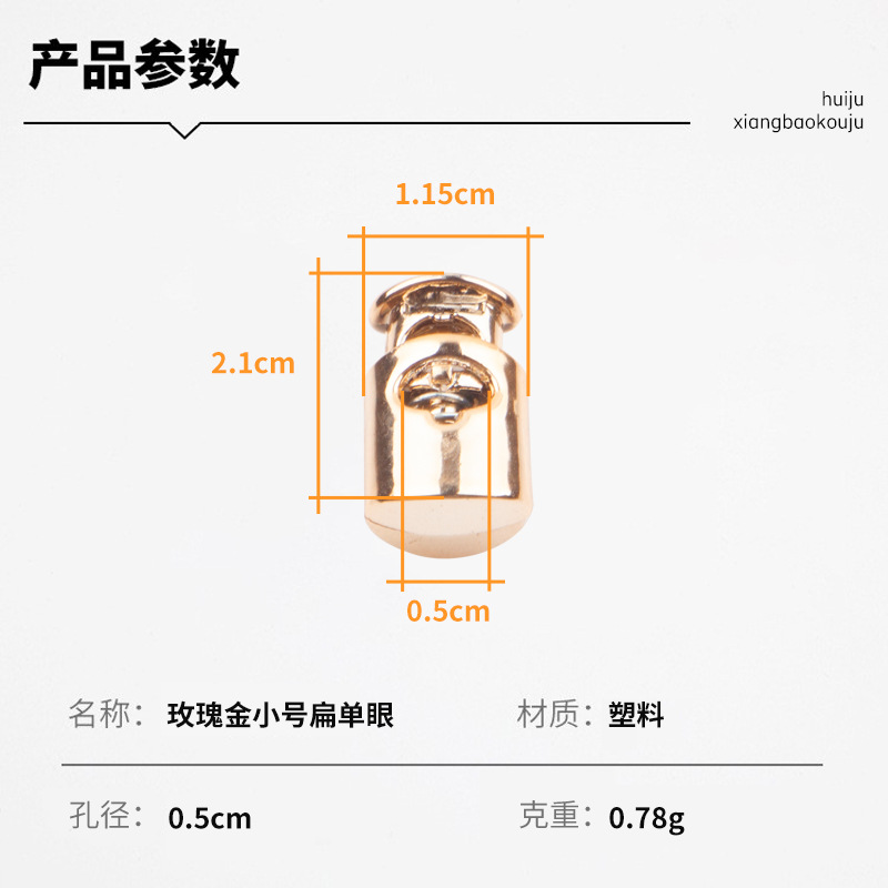 Monocular plano pequeño de oro rosa