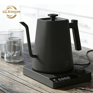 Kingze personalizado sin BPA de acero inoxidable 220V cafetera de té Control de temperatura inteligente hervidor de cuello de cisne inteligente - Product Image 1