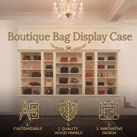 Vitrine de présentation en verre pour sacs à main, pour boutique de luxe