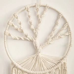 Attrape-rêves Arbre de Vie Moderne en Coton Tissé à la Main, Décoration Murale pour Maison et Chambre d'Hôtes, Ornement Suspendu, Carillon Éolien, Cadeau - Product Image 6