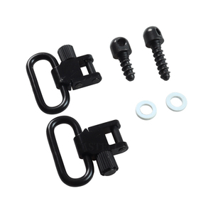 Factory Made 1.25 Inch Sling Swivel <b>Set</b> with Screws and Washers Black Anodized Durable Quick Release Tactical <b>Outdoor</b> Gear - Product Image 1
