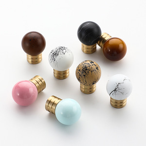 Brass Ball Cabinet Handles Round Minimalist Wardrobe Drawer <b>Knobs</b> Durable For Furniture - Product Image 3