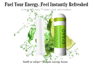 Tubo de inhalador nasal de doble extremo para aromaterapia con mechas de algodón Inhalador nasal de menta de plástico OEM - Product Image 6