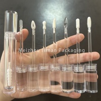 ISMAN Flacon de mascara transparent de 5 ml, tube d'emballage rond vide pour gloss à lèvres, sérum pour cils, gel pour sourcils, logo personnalisé