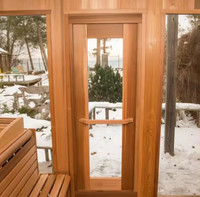 Cedar Sauna luar ruangan ramah lingkungan, 3 orang, kayu berkelanjutan & konsumsi energi rendah, harga pabrik