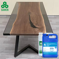 Fabricant de résine époxy Vente en gros de résine époxy pour table de rivière Tables en cristal Revêtement supérieur colle à résine Haute brillance Personnalisé Transparent