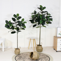 Grand arbre artificiel en plastique vert en pot, décoratif et doux, pour salon, table basse, paysage, pot de Noël, Black Diamond